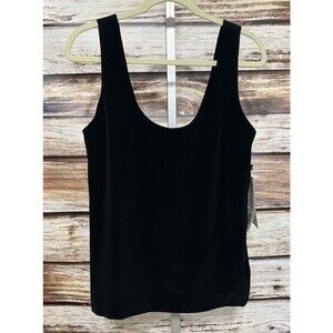 Vintage Oleg Cassini Black Tie Black Tank Top Women’s Size 10 New